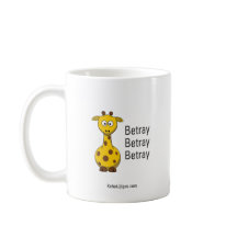 O girafa trai a caneca