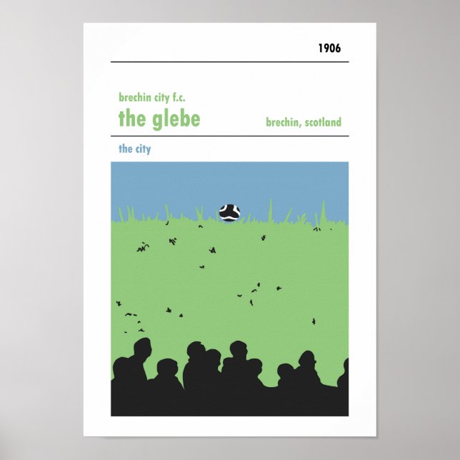 O Glebe, Brechin. Impressão do estilo manual Hayne (Frente)