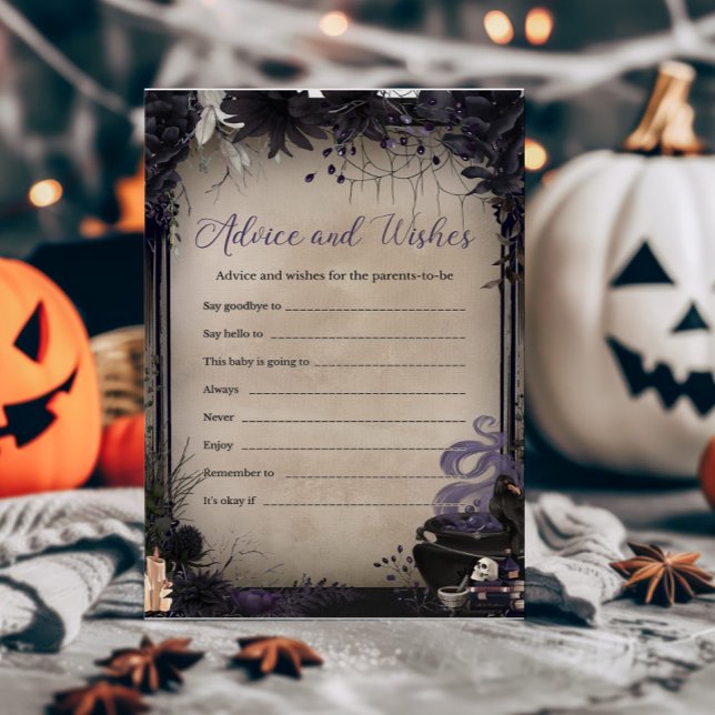 O Gótico Bebê está criando conselhos e desejos (A Baby is Brewing Baby Shower Advice and Wishes Game)