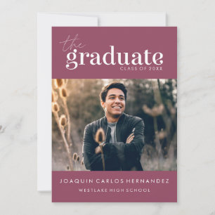 O GRADUADO OUSADO CONVITE DE FOTOGRAFIA DE GRADU