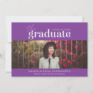 O GRADUADO OUSADO CONVITE DE FOTOGRAFIA DE GRADU