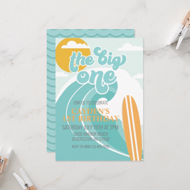O grande convite de aniversário da praia de Onda (Frente/Verso In Situ)