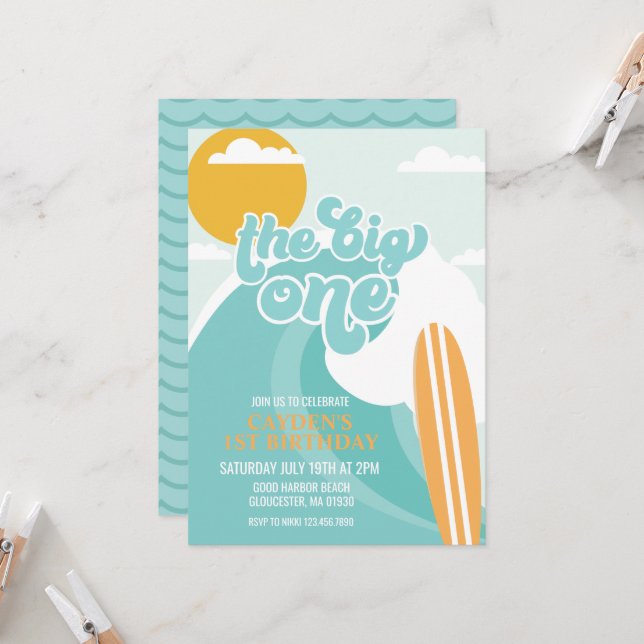 O grande convite de aniversário da praia de Onda (Frente/Verso In Situ)