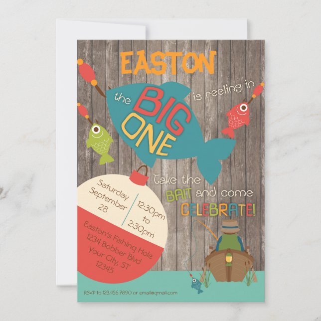 O Grande - Convite de Aniversário de Um Ano Pescan (Frente)