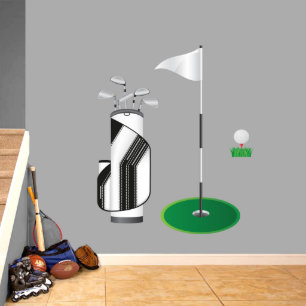 O grande golfe imprimiu o grupo do decalque da