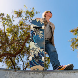 O Grande Onda Hokusai Skateboard Deck Vintage