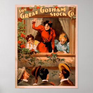 O grande poster conservado em estoque do teatro de