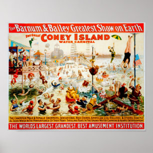 O grande poster do carnaval da água de Coney