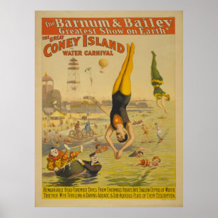 O grande poster do carnaval da água de Coney