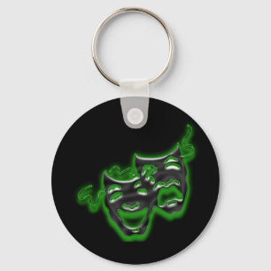 O grande verde de néon mascara o chaveiro