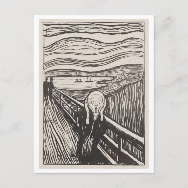 O Gritar de Edvard Munch, cartão postal de 1895 (Frente)