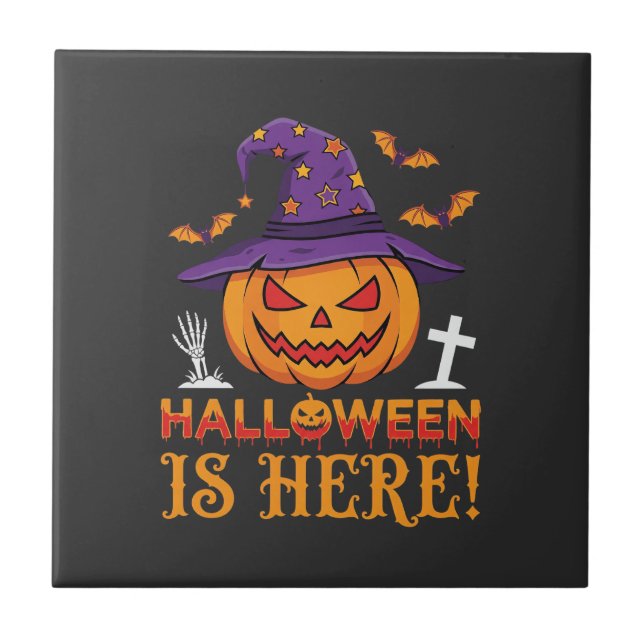 O Halloween Chegou Bruxa Abóbora Vector (Frente)