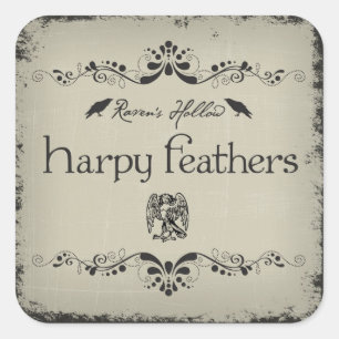 O Harpy empluma-se a etiqueta da etiqueta do