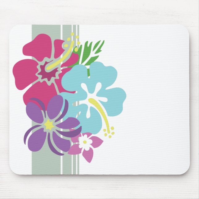 O Hawaiian floresce Mousepad (Frente)