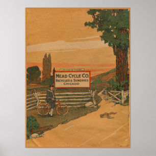 O hidromel 1923 do vintage dá um ciclo o poster d