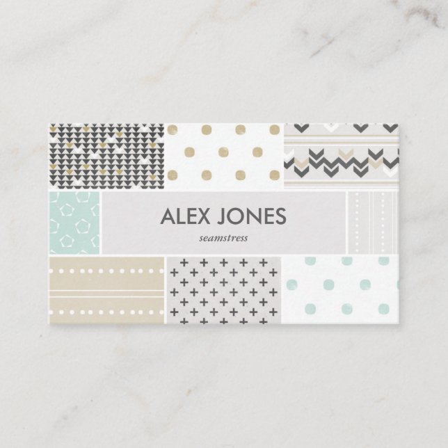 O hipster geométrico modela o cartão de visita (Frente)