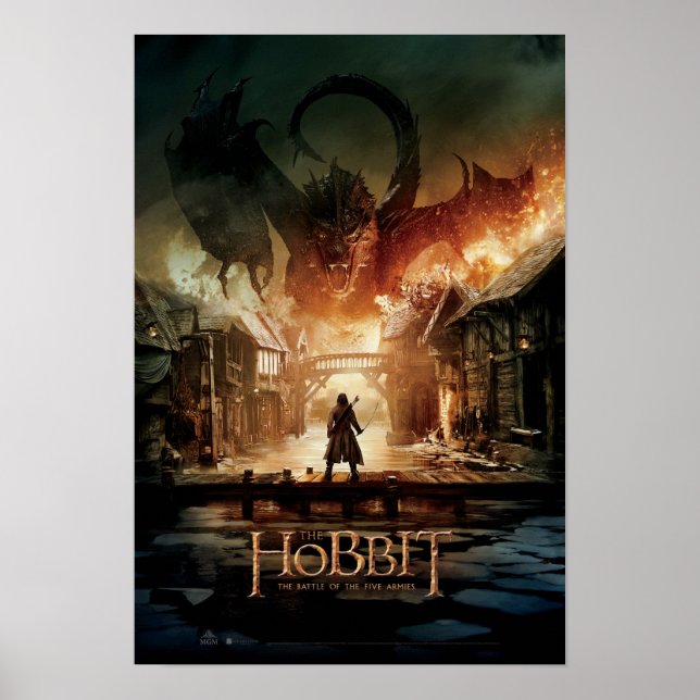 O Hobbit - Poster de Filme Laketown (Frente)