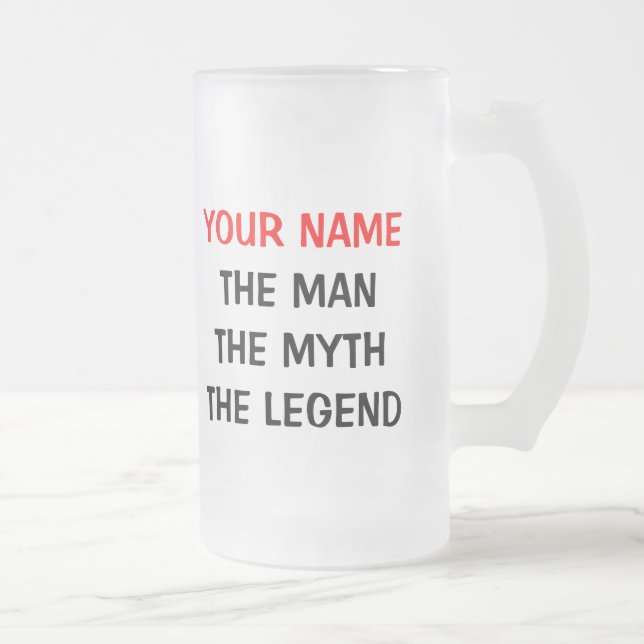 O homem mito lenda caneca de cerveja | Personaliza (Direita)