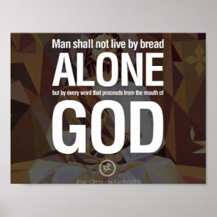O homem não viverá pelo poster sozinho do pão
