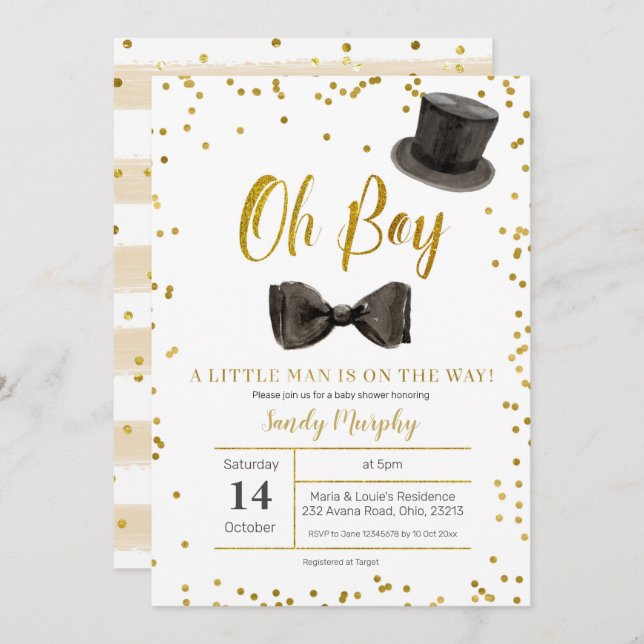 O Homem Pequeno Está A Caminho do Convite para Chá (Frente/Verso)