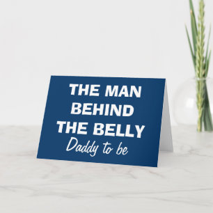 O homem por trás da barriga cartão de parabéns p