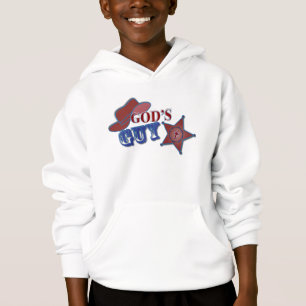 O hoodie das crianças da cara do deus