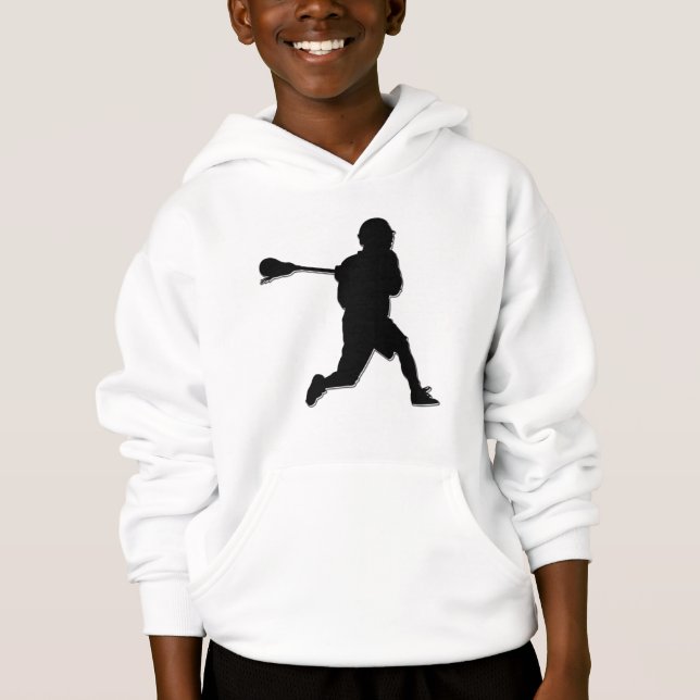 O Hoodie do miúdo do jogador do Lacrosse (Frente)