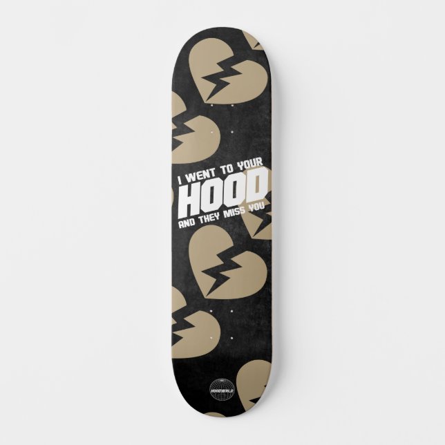 O Hoodwill "Miss You" 8, 1/4", Skateboard Deck (Frente)