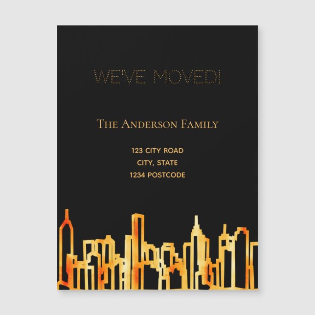 O horizonte da cidade de ouro negro nós mudamos o  (Frente)