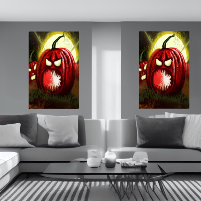 O horror da abóbora | AI Art Poster (Criador carregado)