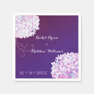 O Hydrangea floresce guardanapo de papel Wedding