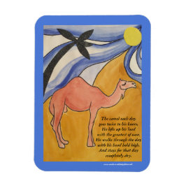 O ímã poema do camelo (azul)