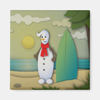 O imã Snowman no Verão