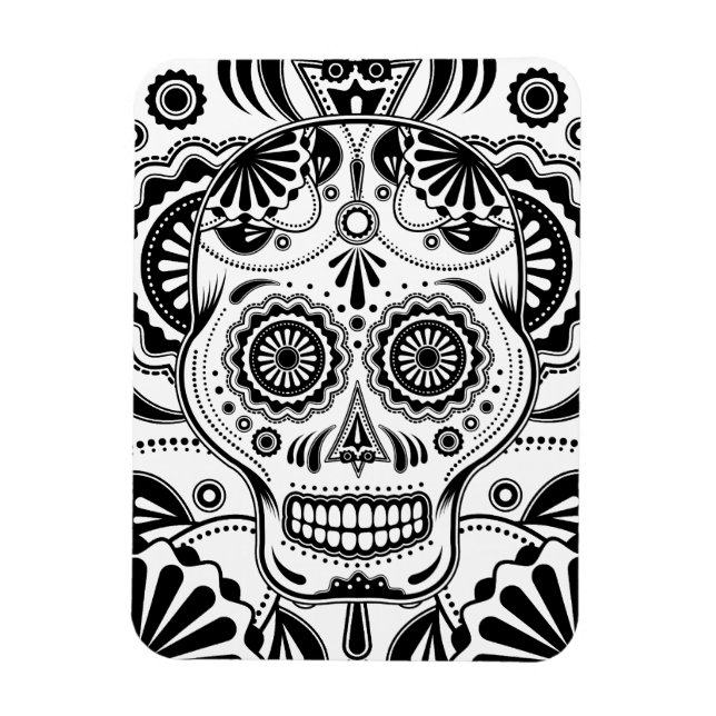 O ímã Sugar Skull Art "Day of Dead" (Vertical)