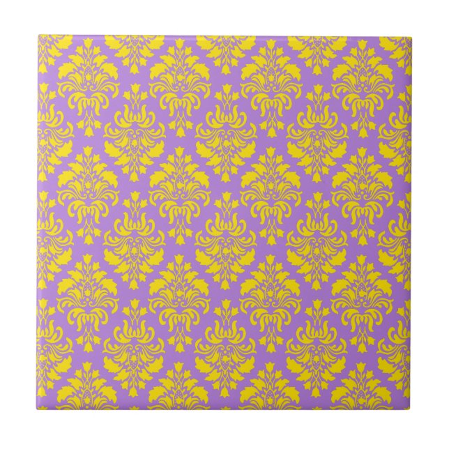 O Império Francês Damask in Yellow and Azure Blue (Frente)