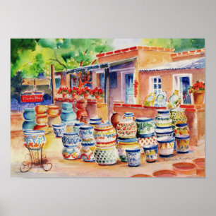 O impressão das canvas da loja local