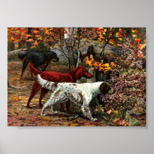 O impressão das canvas de três setter