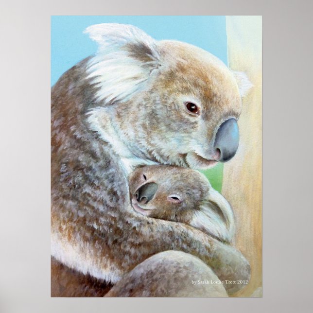 O impressão de arte bonitinha de pintura de Koala (Frente)