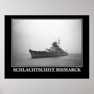 O impressão do poster vintage de Bismarck