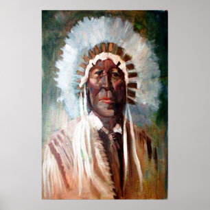 O impressão ocidental da arte do chefe indiano