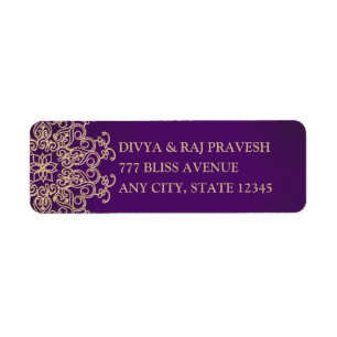 O INDIANO ROXO E DOURADO INSPIROU ETIQUETAS DE