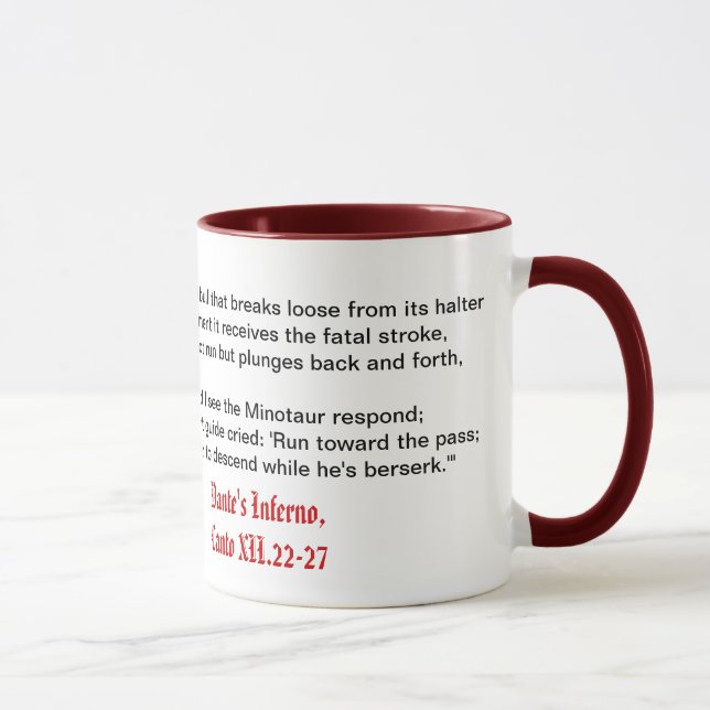 O inferno de Dante, caneca do Canto XII (Direita)