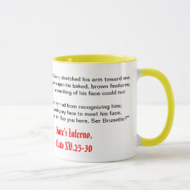 O inferno de Dante, caneca do Canto XV