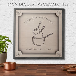 O Ingrediente Secreto É Sempre Amor Decorativo