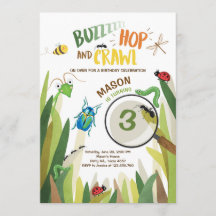 O inseto do convite do aniversário do inseto