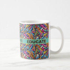 O inspirador do professor, educar, motivar canecas