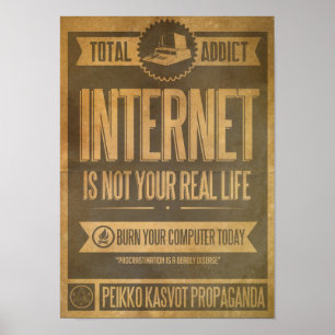 O Internet não é seu poster da propaganda da vid