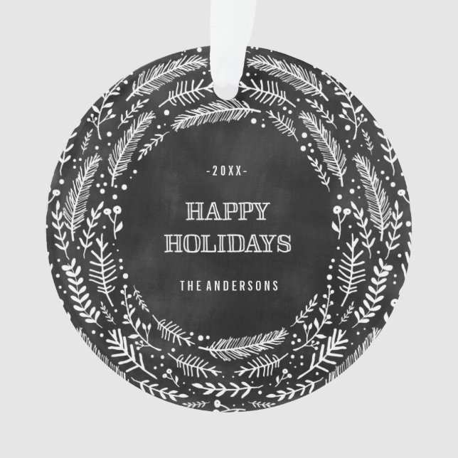 O inverno ramifica ornamento do feriado de | (Frente)