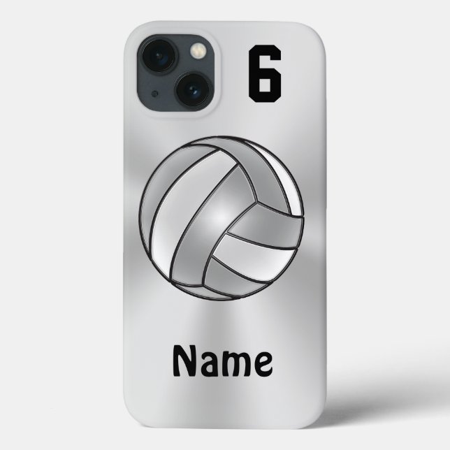 O iPhone 6 do voleibol encaixota seus NOME e (Verso)