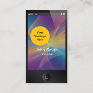 O iPhone preto gosta do cartão de visita